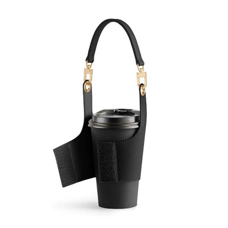 image-Leather Portable Cup Cover Portable Milky Tea Cup Heat Insulation Insulation Hot Bag
