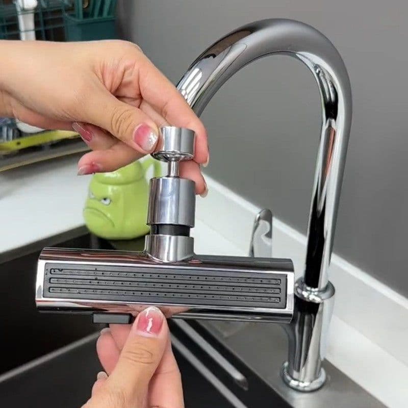 image-Kitchen Faucet Waterfall Outlet Splash Proof Universal Rotating Bubbler Multifunctional Water Nozzle Extension Kitchen Gadgets