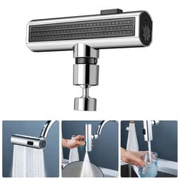image-Kitchen Faucet Waterfall Outlet Splash Proof Universal Rotating Bubbler Multifunctional Water Nozzle Extension Kitchen Gadgets