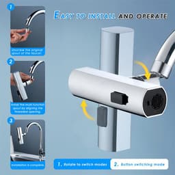 image-Kitchen Faucet Waterfall Outlet Splash Proof Universal Rotating Bubbler Multifunctional Water Nozzle Extension Kitchen Gadgets