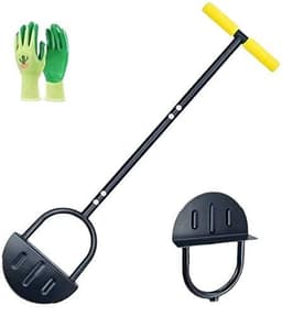 image-Manual Trimming Shovel Serrated Lawn Trimmer With Handle Half Moon Lawn Edge Tool Step