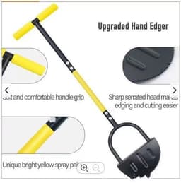 image-Manual Trimming Shovel Serrated Lawn Trimmer With Handle Half Moon Lawn Edge Tool Step
