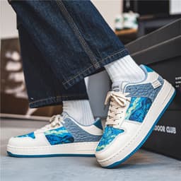 image-Men's Low-top Lace-up Casual Breathable Outdoor Sports Board Shoes