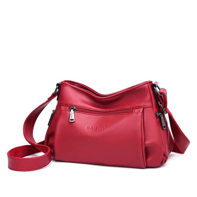 image-Pleated Simple One-shoulder Women's High Quality Crossbody Bag