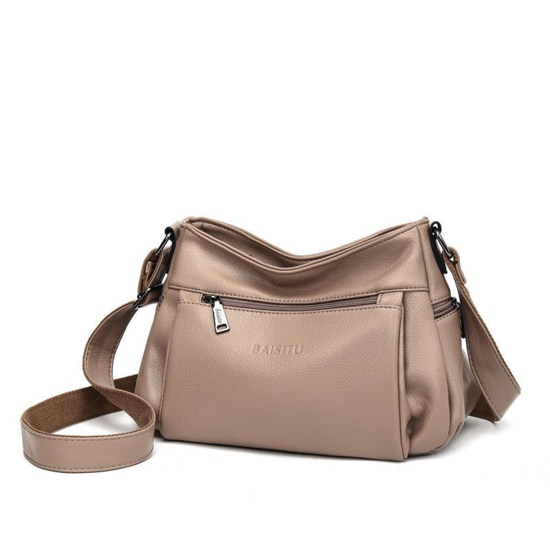 image-Pleated Simple One-shoulder Women's High Quality Crossbody Bag