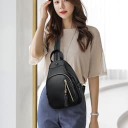 image-Fashion Women's Double Backpack Multi-functional Travel