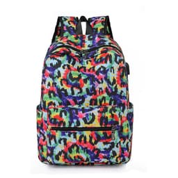 image-Casual Backpack Fashionable Printed USB Charging