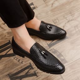 image-Men's New British Hair Stylist Plus Size Leather Shoes