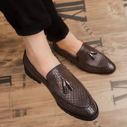 image-Men's New British Hair Stylist Plus Size Leather Shoes