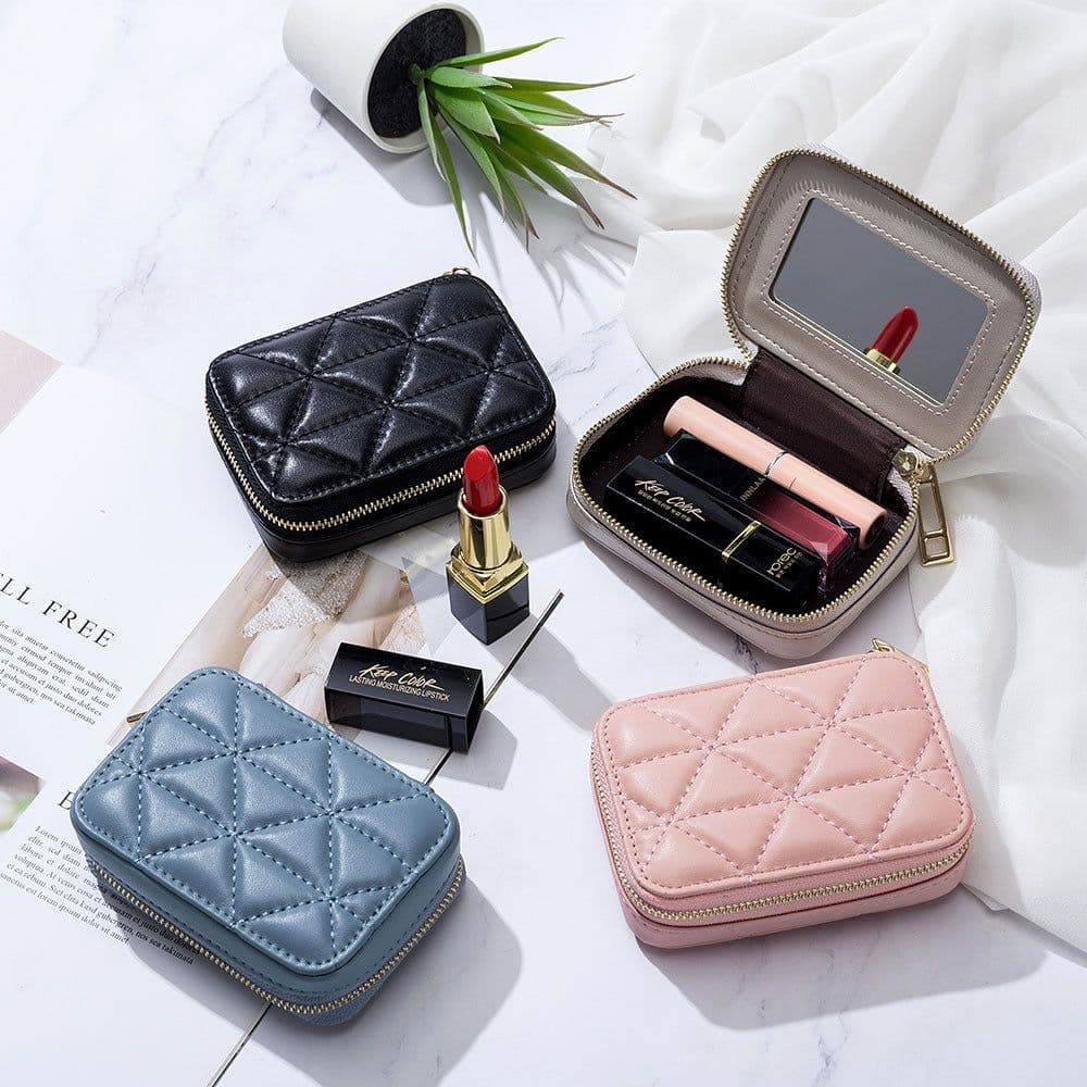 image-Rhombus Portable Portable Lipstick Pack Mini Cosmetic Bag