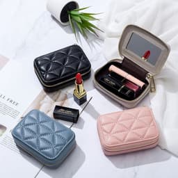 image-Rhombus Portable Portable Lipstick Pack Mini Cosmetic Bag