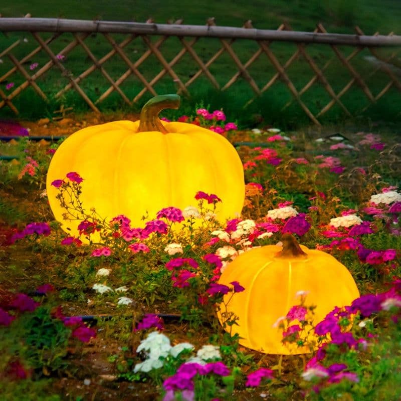 image-Outdoor Solar Pumpkin Lights Rural Farm Creative Luminous Landscape Outdoor Waterproof Courtyard Lawn Lamp Halloween Party Decor Halloween Decorations
