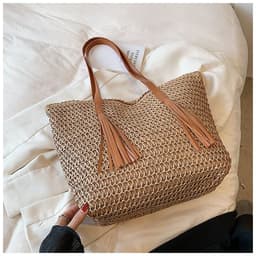 image-High-grade Large-capacity Woven Shoulder Bag For Women