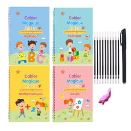 image-Children's Groove English Calligraphy Practice Board French German Painting Magic English Stickers Copy Control Pen Training Book