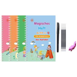 image-Children's Groove English Calligraphy Practice Board French German Painting Magic English Stickers Copy Control Pen Training Book