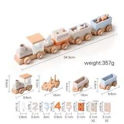 image-Wooden Children's Birthday Train Toy