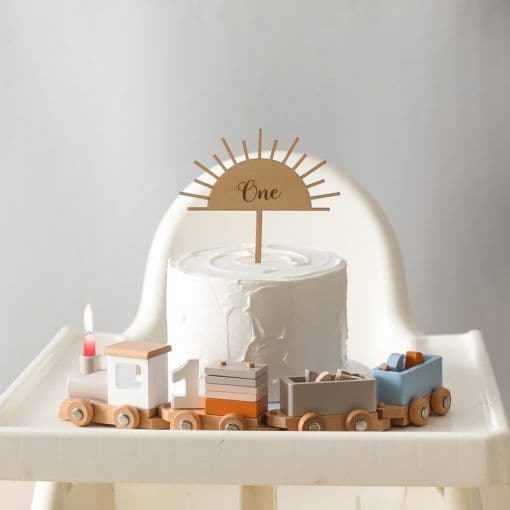 image-Wooden Children's Birthday Train Toy