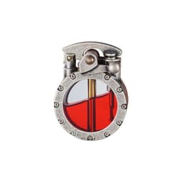image-NEW Metal Rocker Arm Kerosene Lighter Creative Personality Round Transparent Oil Tank Fire Lighter