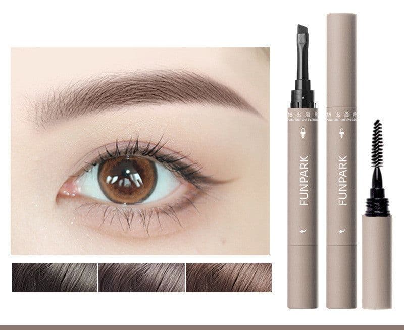image-Eyebrow Pencil With Brush Waterproof Smear-proof