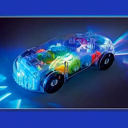image-Transparent Gear Concept Light Music Electric Toy Car Model