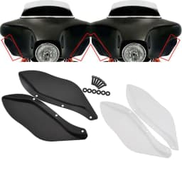 image-Motorcycle Harley Gliding Side Wing Head Cover Left And Right Side Windshield