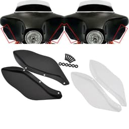 image-Motorcycle Harley Gliding Side Wing Head Cover Left And Right Side Windshield