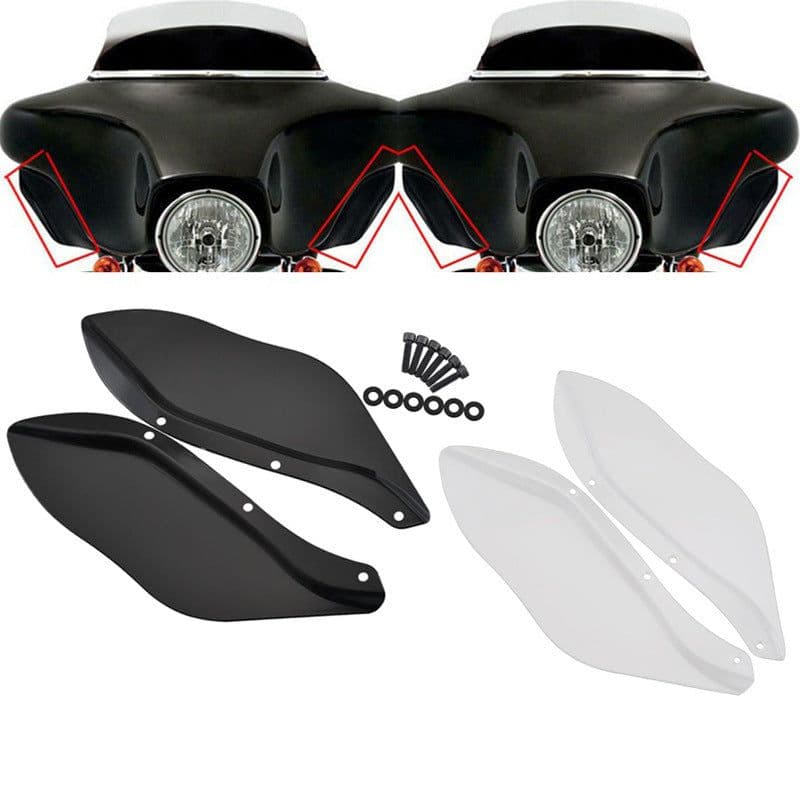 image-Motorcycle Harley Gliding Side Wing Head Cover Left And Right Side Windshield