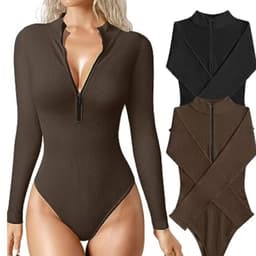 image-Fashion Long Sleeve Jumpsuit Seamless Slimming Shapewear For Women Romper