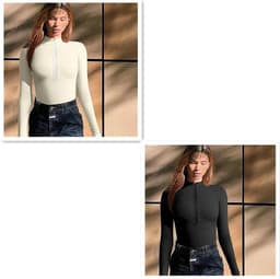 image-Fashion Long Sleeve Jumpsuit Seamless Slimming Shapewear For Women Romper