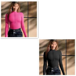 image-Fashion Long Sleeve Jumpsuit Seamless Slimming Shapewear For Women Romper