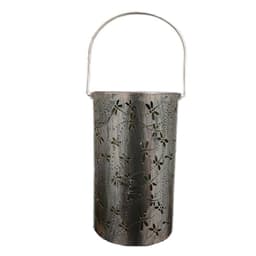 image-Dragonfly Solar Iron Hollow Portable Lantern Outdoor Garden Courtyard Decoration Hanging Lamp