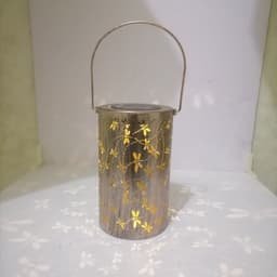 image-Dragonfly Solar Iron Hollow Portable Lantern Outdoor Garden Courtyard Decoration Hanging Lamp