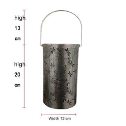image-Dragonfly Solar Iron Hollow Portable Lantern Outdoor Garden Courtyard Decoration Hanging Lamp
