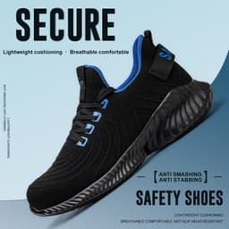 image-Four Seasons Anti-smashing And Anti-penetration Steel Toe Cap Work Shoes Breathable Comfortable And Safe