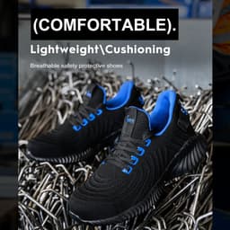image-Four Seasons Anti-smashing And Anti-penetration Steel Toe Cap Work Shoes Breathable Comfortable And Safe