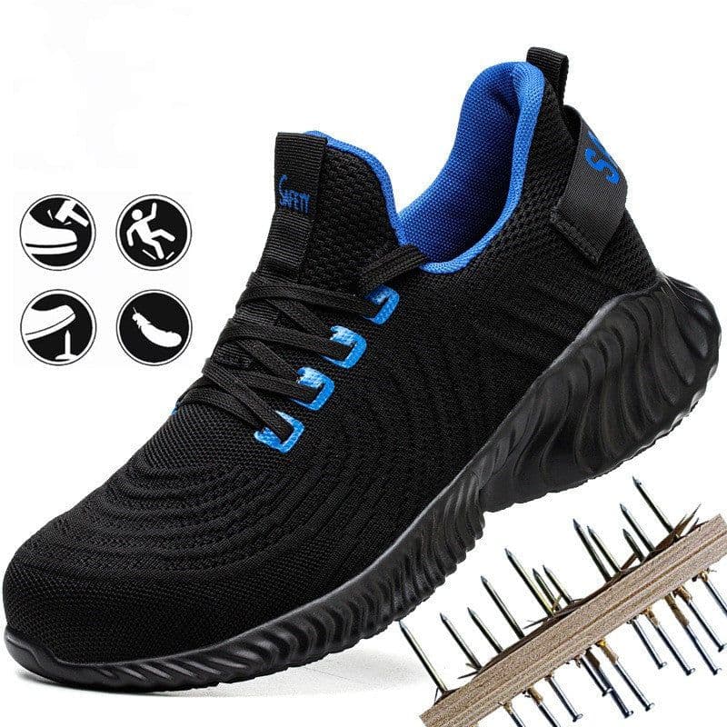 image-Four Seasons Anti-smashing And Anti-penetration Steel Toe Cap Work Shoes Breathable Comfortable And Safe