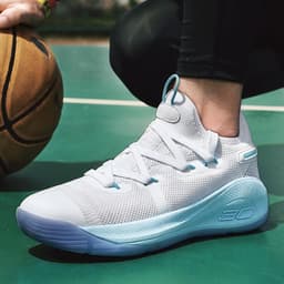 image-Low Top Basketball Shoes Men And Women Lightweight Shock Absorption Soft Bottom