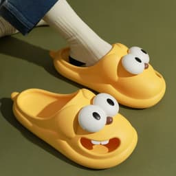 image-Cartoon Big Eye Dog Slippers For Women