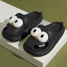 image-Cartoon Big Eye Dog Slippers For Women
