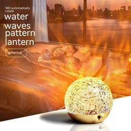 image-New Water Ripple Projector Night Light Crystal Mood Lamp Bedside Home Bedroom Decoration Aesthetic Christmas Gift Sunset Lights