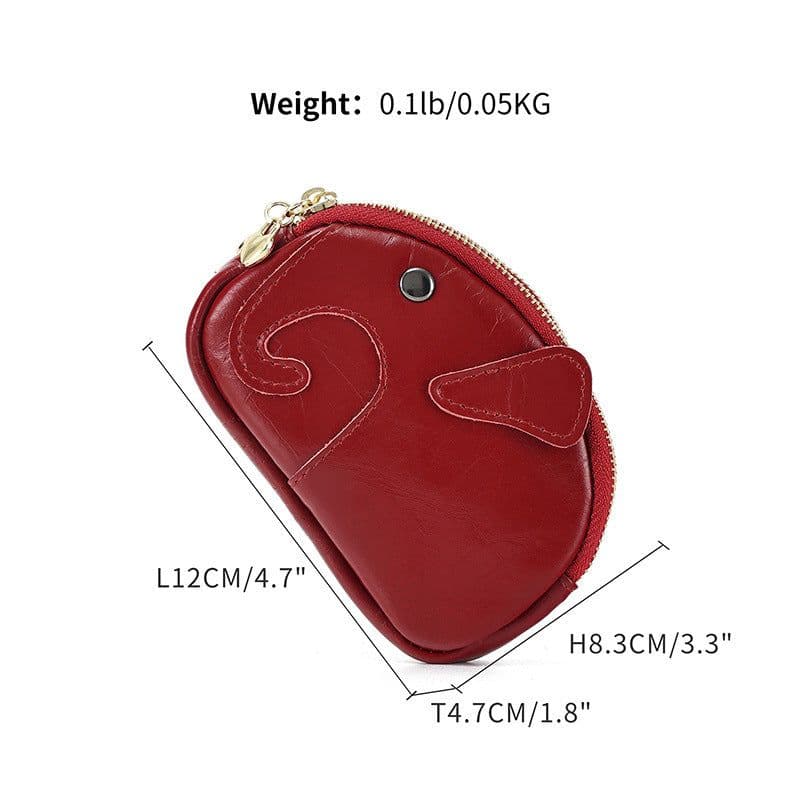 image-Wallet With Keychain Genuine Leather Multifunctional Coin Card Holder