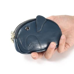image-Wallet With Keychain Genuine Leather Multifunctional Coin Card Holder