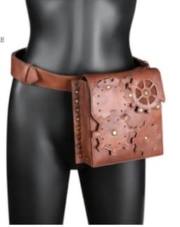 image-Retro Women's Bag Brown Gear Outdoor Mobile Phone Zero Waist Bag