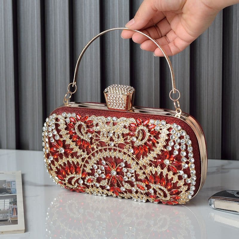 image-Women's Fashion Casual Diamond Clutch Shoulder Bag