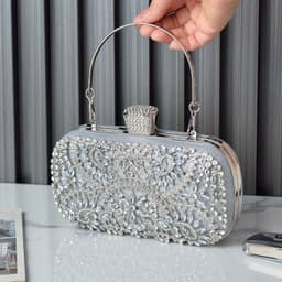 image-Women's Fashion Casual Diamond Clutch Shoulder Bag