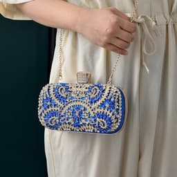 image-Women's Fashion Casual Diamond Clutch Shoulder Bag