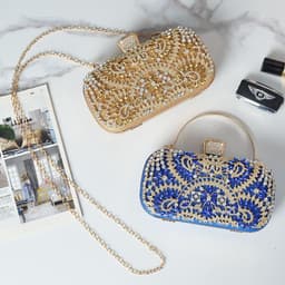 image-Women's Fashion Casual Diamond Clutch Shoulder Bag