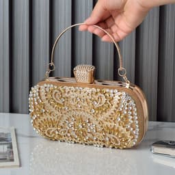 image-Women's Fashion Casual Diamond Clutch Shoulder Bag