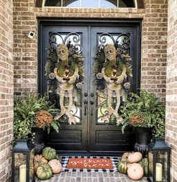 image-Mummy Halloween Wreath Door Pendant Haunted House Decoration Portable Ghost Festival Horror Wreath Party Supplies Decoration