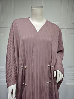 image-Muslim Women's Wear Modest Modern Fashion Turkish Striped Casual Plus Size Abaya Cardigan Robe
